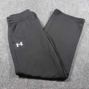 Under Armour Pants Mens M Black Fleece Sweatpants Loose Fit Drawstring